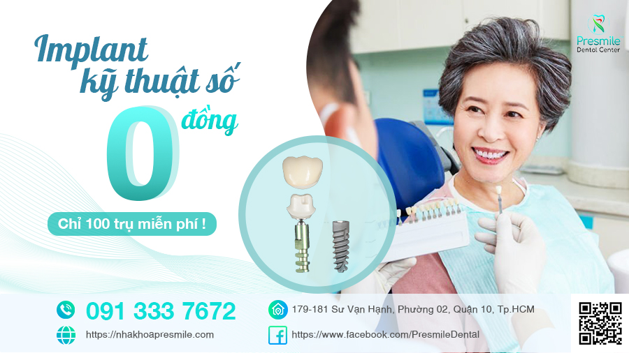 Implant Kỹ Thuật Số 0 Đồng, Chỉ 100 Trụ Miễn Phí